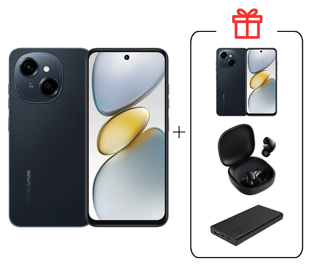 Смартфон Tecno Spark Go 1 4/128Gb Startrail Black+подарок купить,NaN