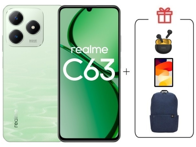 Смартфон Realme C63 8/256Gb 4G Jade Green + подарок купить,NaN