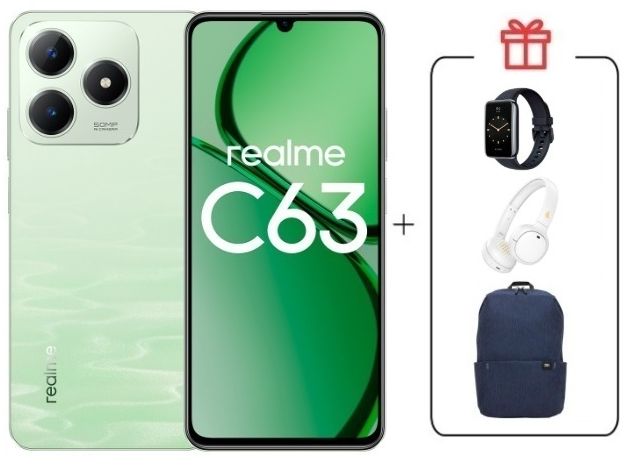 Смартфон Realme C63 8/256Gb 4G Jade Green + подарок купить,NaN