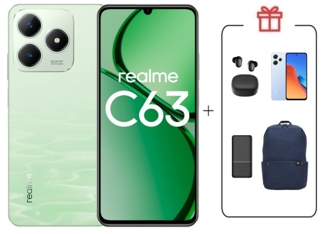 Смартфон Realme C63 8/256Gb 4G Jade Green + подарок купить,NaN