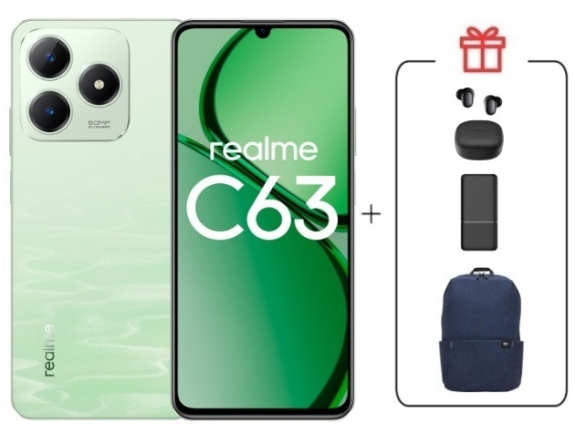Смартфон Realme C63 8/256Gb 4G Jade Green + подарок купить,NaN