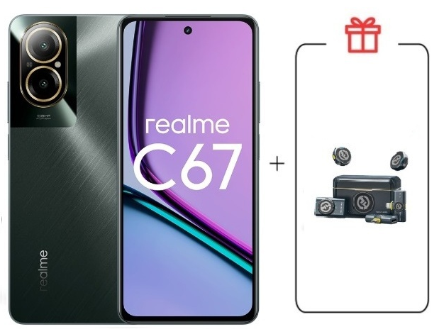 Смартфон Realme C67 4G 6/128Gb Black Rock + подарок купить,NaN