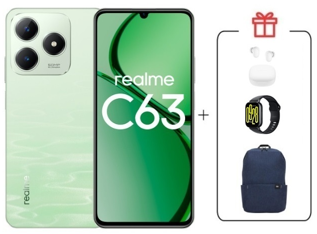 Смартфон Realme C63 8/256Gb 4G Jade Green + подарок купить,NaN