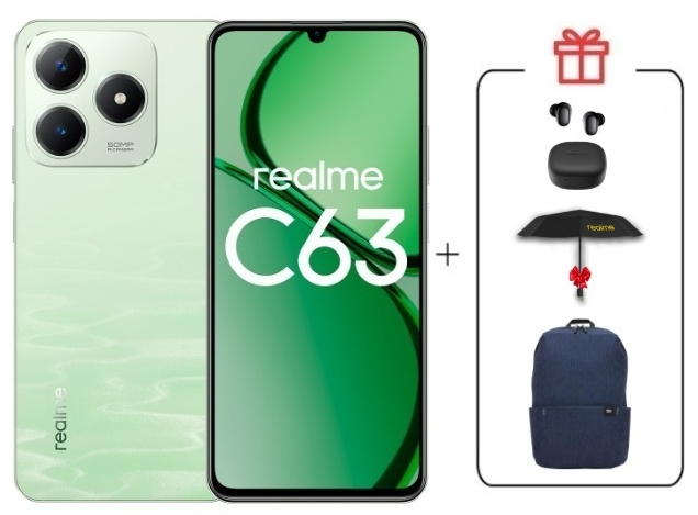 Смартфон Realme C63 8/256Gb 4G Jade Green + подарок купить,NaN
