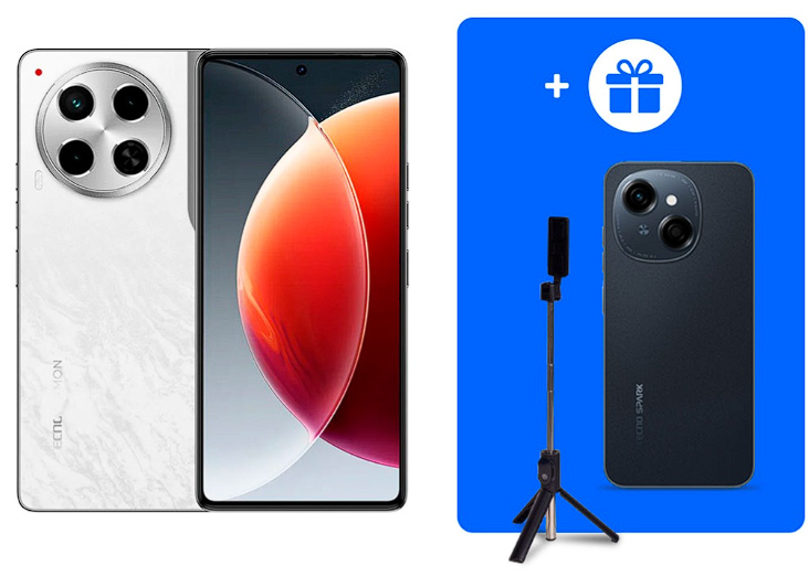 Смартфон Tecno Camon 30 8/256Gb Uyuni Salt White+подарок