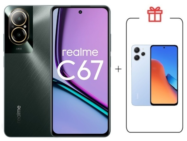 Смартфон Realme C67 4G 6/128Gb Black Rock + подарок купить,NaN