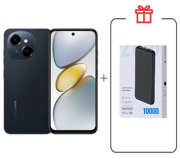 Смартфон Tecno Spark Go 1 4/64Gb Startrail Black+подарок купить,NaN