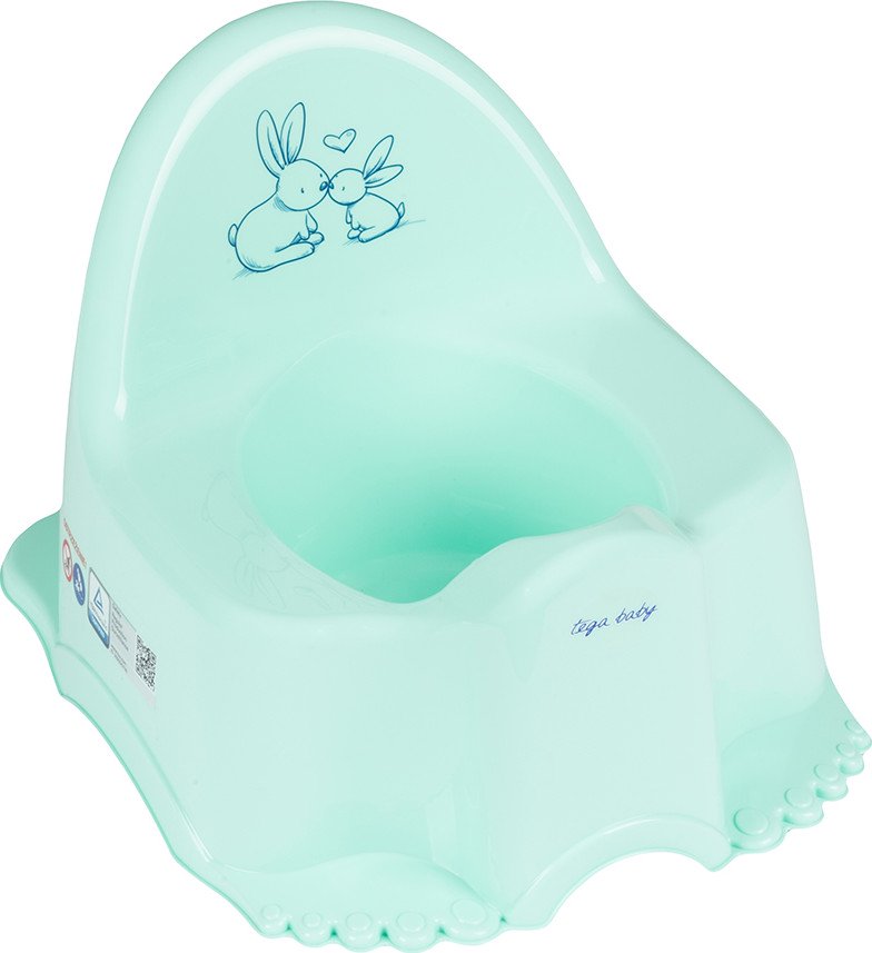 Горшок детский Tega Baby Little Bunnies Кролики KR-007-105 мятный