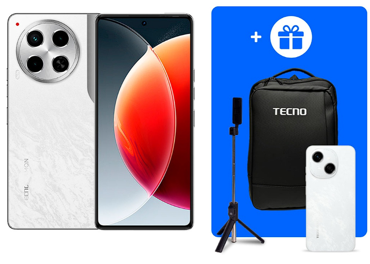 Смартфон Tecno Camon 30 5G 8/256Gb Uyuni Salt White+подарок купить,NaN