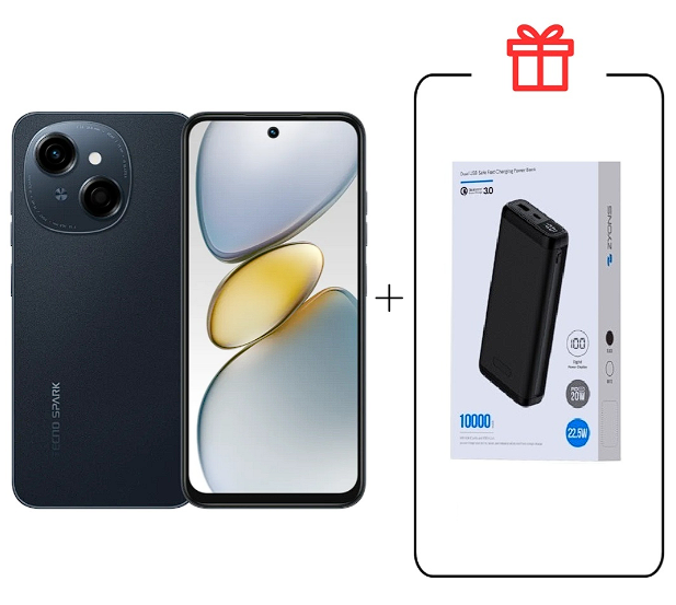 Смартфон Tecno Spark Go 1 4/64Gb Startrail Black+подарок купить,NaN