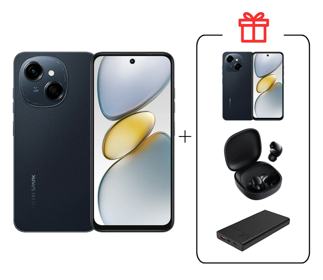 Смартфон Tecno Spark Go 1 4/64Gb Startrail Black+подарок купить,NaN