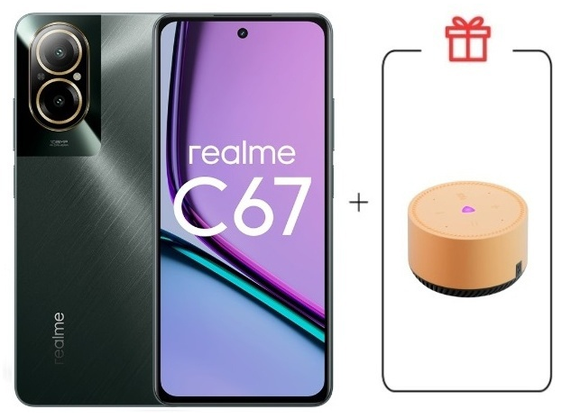 Смартфон Realme C67 4G 6/128Gb Black Rock + подарок купить,NaN