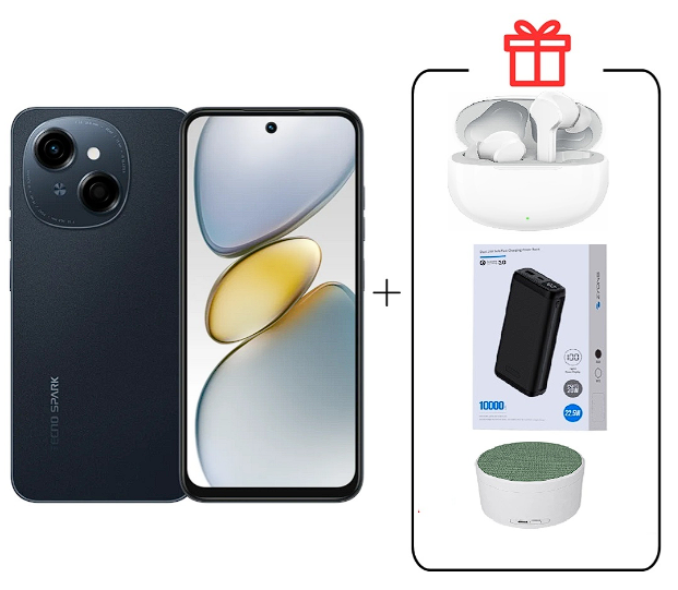 Смартфон Tecno Spark Go 1 4/64Gb Startrail Black+подарок купить,NaN