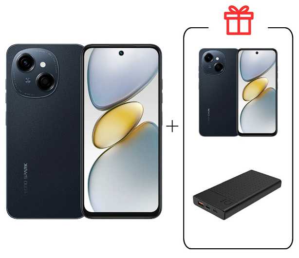 Смартфон Tecno Spark Go 1 4/64Gb Startrail Black+подарок купить,NaN