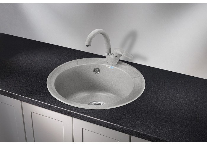 Кухонная мойка GRANULA БАЗАЛЬТ СтандАРТ 4802 врезная 48х48х19.5 см, кварцевый песок