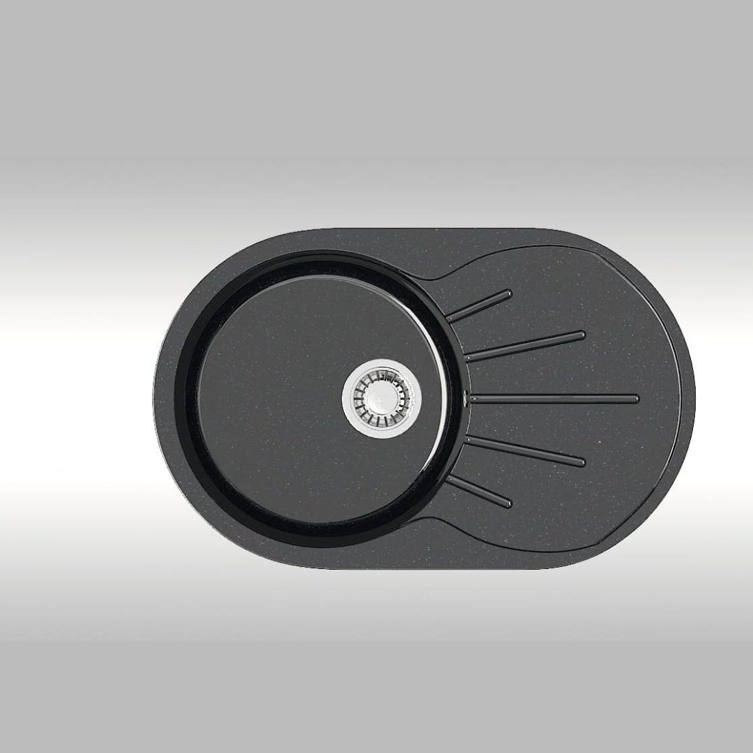 Кухонная мойка Marrbaxx L110G32 накладная 73х45х21.5 см, искусственный камень, тон антрацит