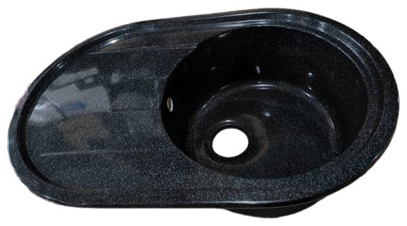 Кухонная мойка Канада накладная 75х48.6х20 см, искусственный камень, тон графитовый