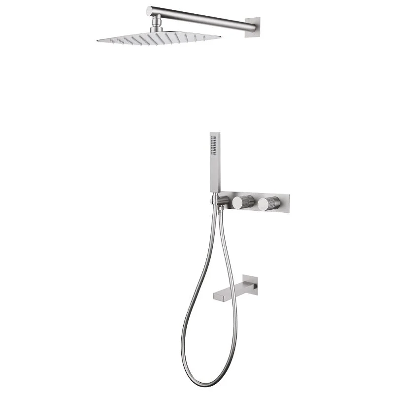 Душевая система Abber Rund AF8717SP хром сатин