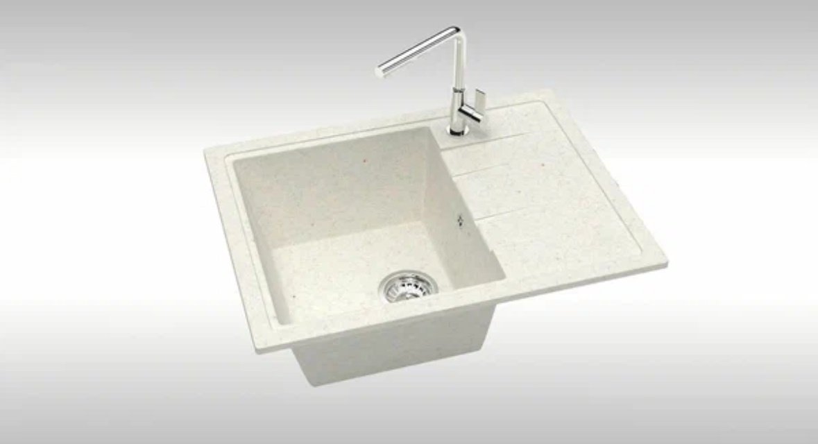 Кухонная мойка Marrbaxx 150/Q7 врезная 57х47х20 см, искусственный камень, тон хлопок