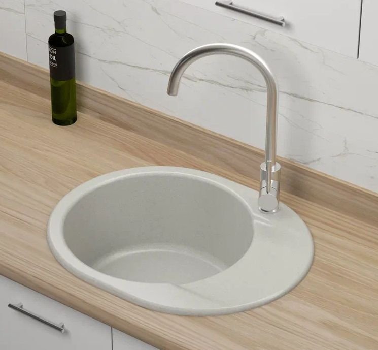 Кухонная мойка NOVA 4640145606390 врезная 48х59х18 см, кварцевый песок, тон белый