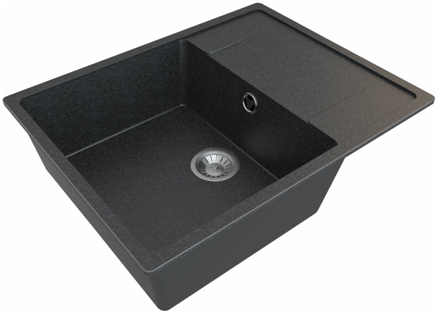 Кухонная мойка Gamma-granit Granite-13 врезная 64х50.5х18.5 см, искусственный гранит