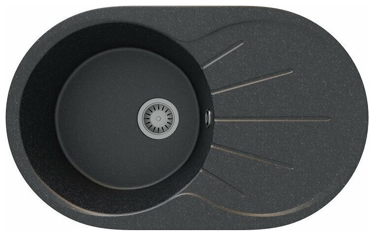 Кухонная мойка Gamma-granit Granite-04 врезная 73.5х45.5х17 см, искусственный гранит