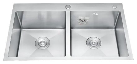Кухонная мойка Diadonna DS7850T врезная 78х50х20 см, нержавеющая сталь, тон серебристый купить,97500