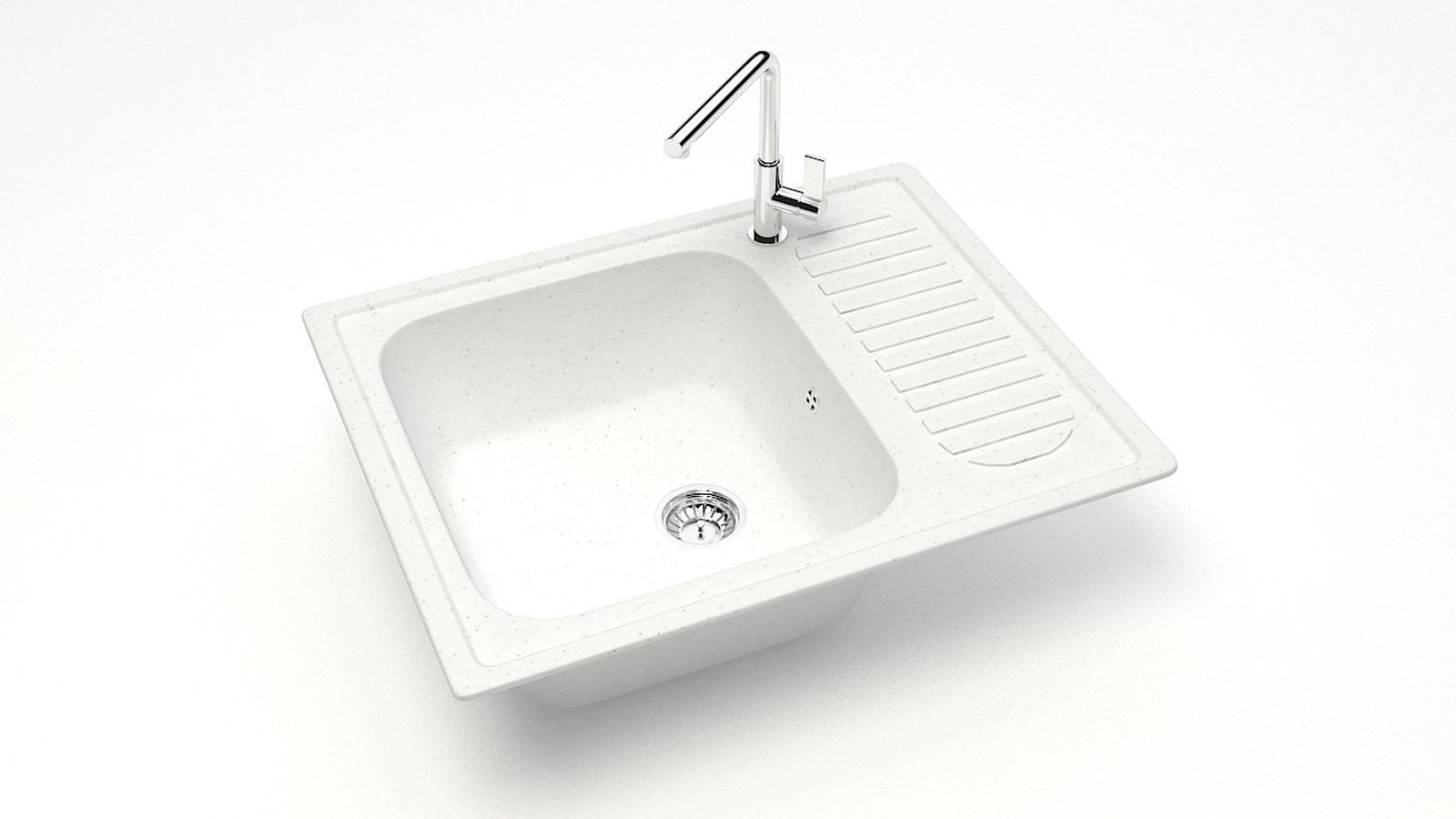 Кухонная мойка Maxstone врезная ZET Энди T151Q001 50x21 см белый