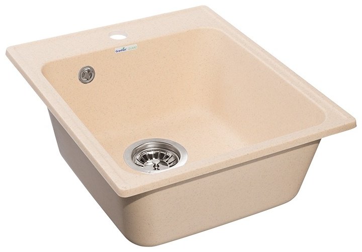Кухонная мойка GranFest Quarz врезная GF-Z-17 41x18 бежевый