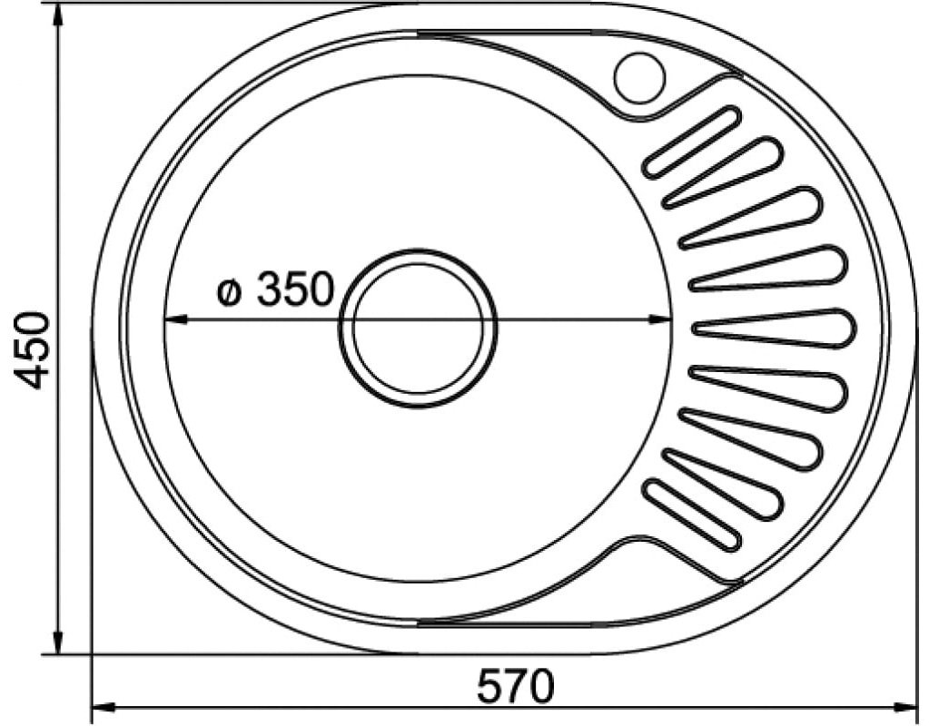 Кухонная мойка Mixline 528190 врезная 45х57х16 см, нержавеющая сталь купить,NaN
