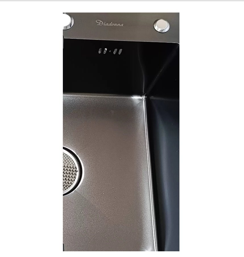 Кухонная мойка Diadonna DS5050B врезная 50х50х20 см, нержавеющая сталь