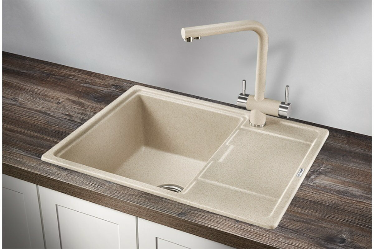 Кухонная мойка GRANULA 6503 врезная 65х50х20 см, кварцевый песок купить,263400