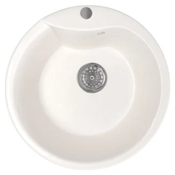Кухонная мойка Mixline ML-GM-12 врезная 48х48х21 см, искусственный мрамор, тон белый купить,NaN