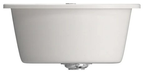 Кухонная мойка Mixline ML-GM-12 врезная 48х48х21 см, искусственный мрамор, тон белый