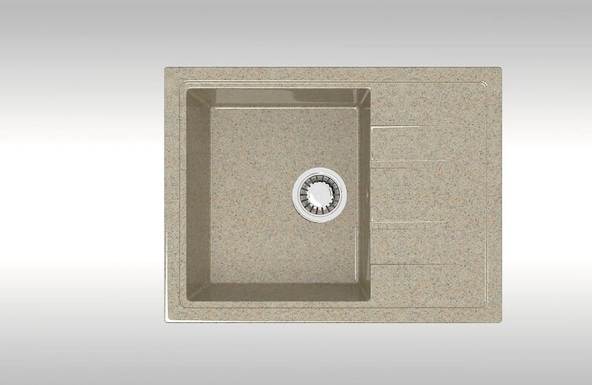 Кухонная мойка Marrbaxx L150/G34 врезная 47х57х20 см, искусственный камень, тон песочный