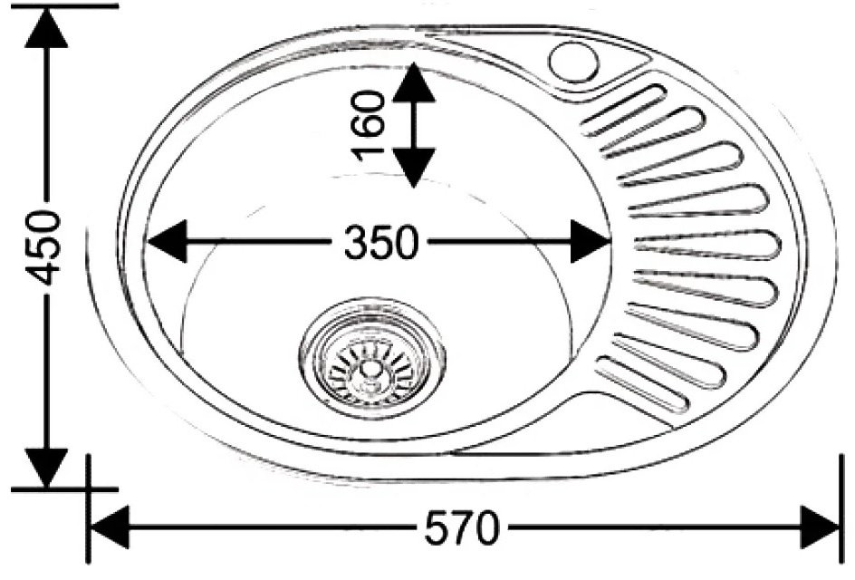Кухонная мойка MELANA врезная K0000081757, серебристый купить,13100