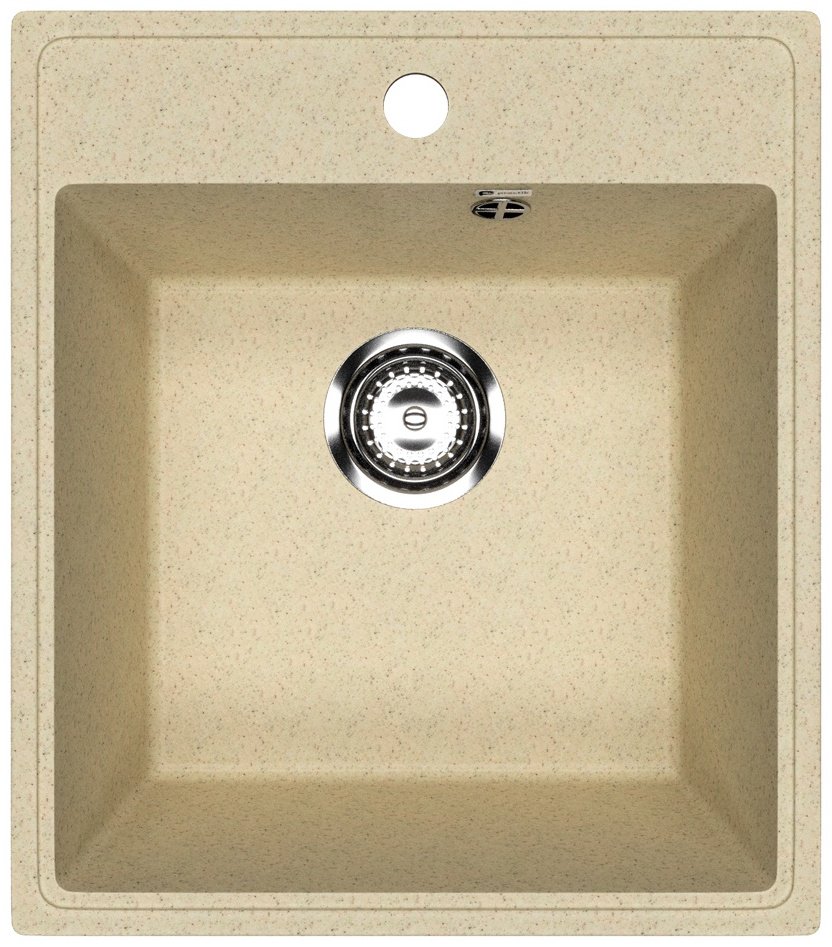 Кухонная мойка Practik PR-M 425-002 врезная 43х49х18 см, искусственный камень, тон слоновая кость