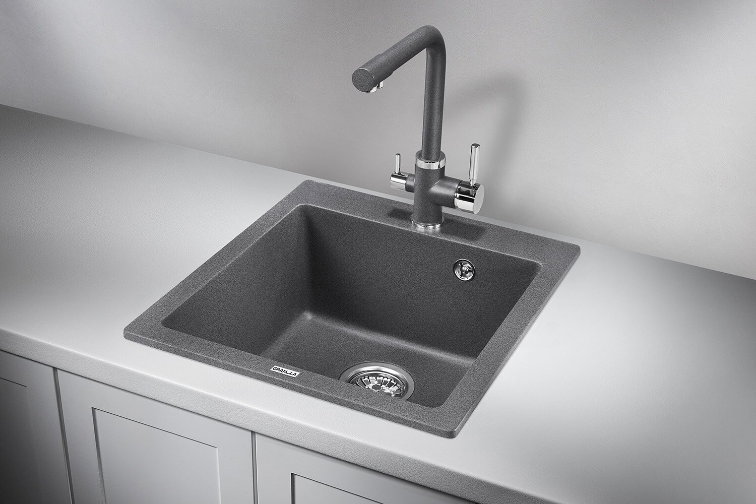 Кухонная мойка GRANULA 4651 врезная 46.5х51х19.5 см, кварцевый песок