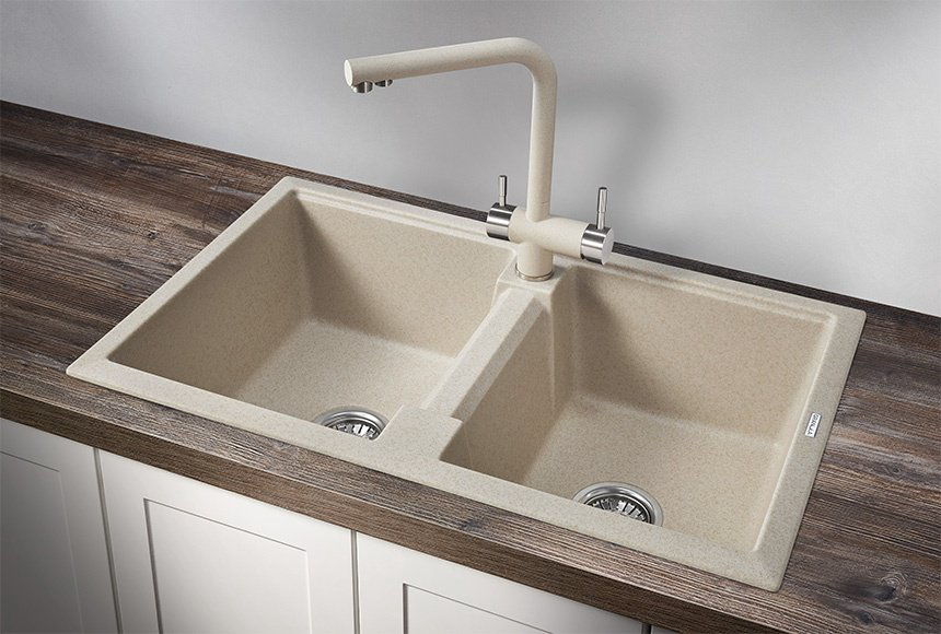 Кухонная мойка GRANULA 8101 врезная 81х50х21 см, кварцевый песок купить,346459