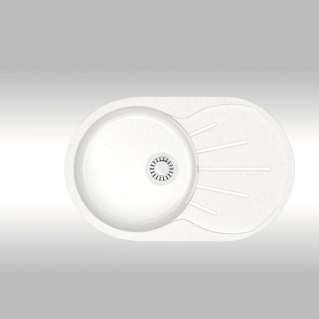 Кухонная мойка Marrbaxx L110G31 накладная 73х45х21.5 см, искусственный камень, тон белый