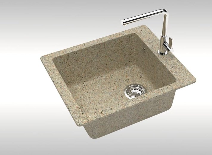 Кухонная мойка Marrbaxx 8/Q5 врезная 42х50х19 см, искусственный камень, тон песочный