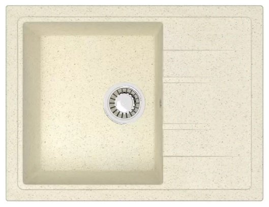 Кухонная мойка Marrbaxx T150Q002 накладная 57.5х47х21.5 см, искусственный камень, тон бежевый