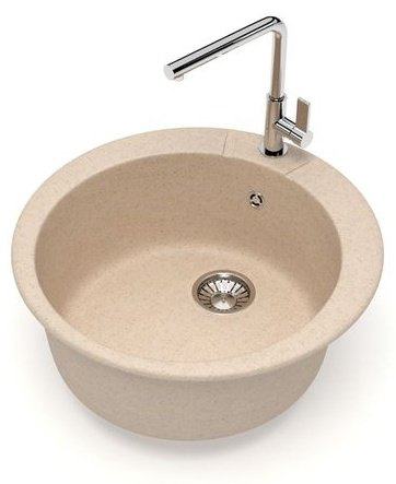 Кухонная мойка GLANZ врезная T030Q005 47.5 смx18 см бежевый купить,34626