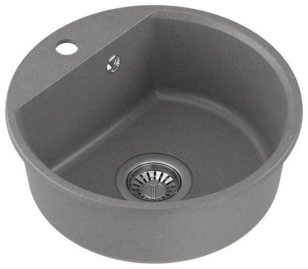 Кухонная мойка NOVA 4640145613343 врезная 44х44х18 см, кварцевый песок, тон серый