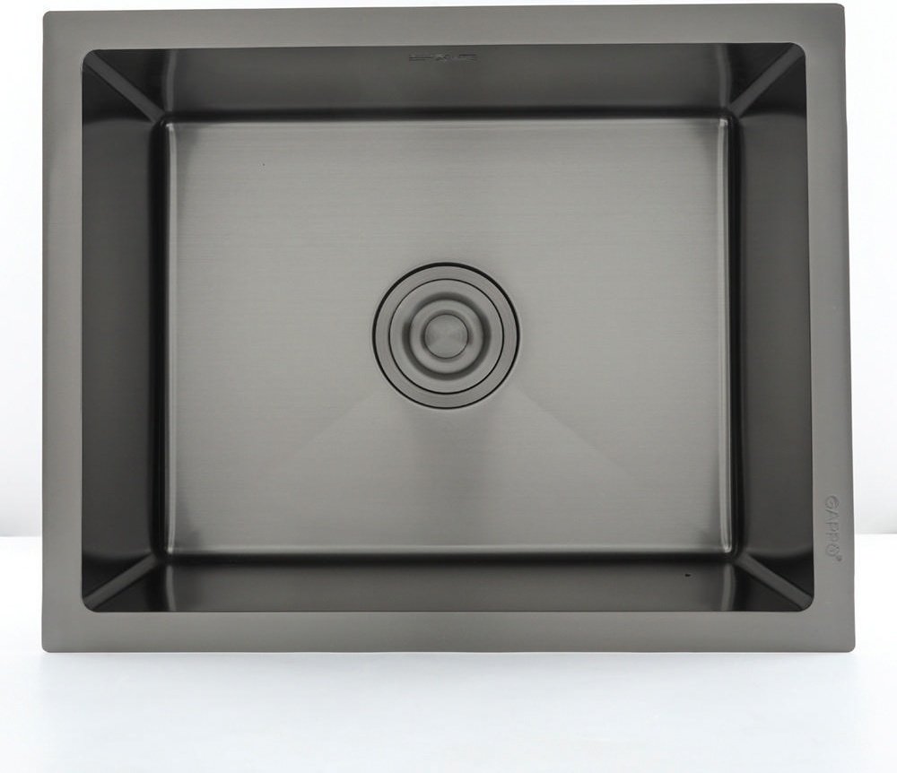 Кухонная мойка Gappo GS5040-6 врезная 50х40х21.5 см, нержавеющая сталь, тон графитовый