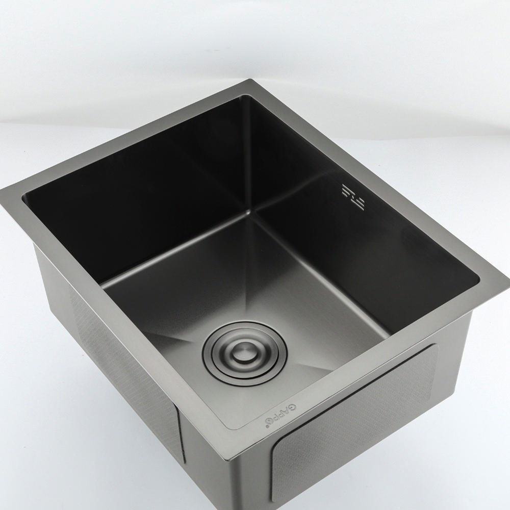 Кухонная мойка Gappo GS5040-6 врезная 50х40х21.5 см, нержавеющая сталь, тон графитовый