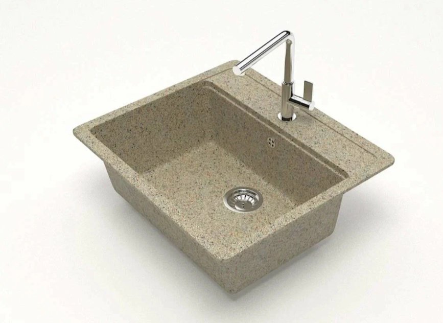 Кухонная мойка Marrbaxx T009Q005 накладная 50.5х57х20 см, искусственный камень, тон песочный купить,51276