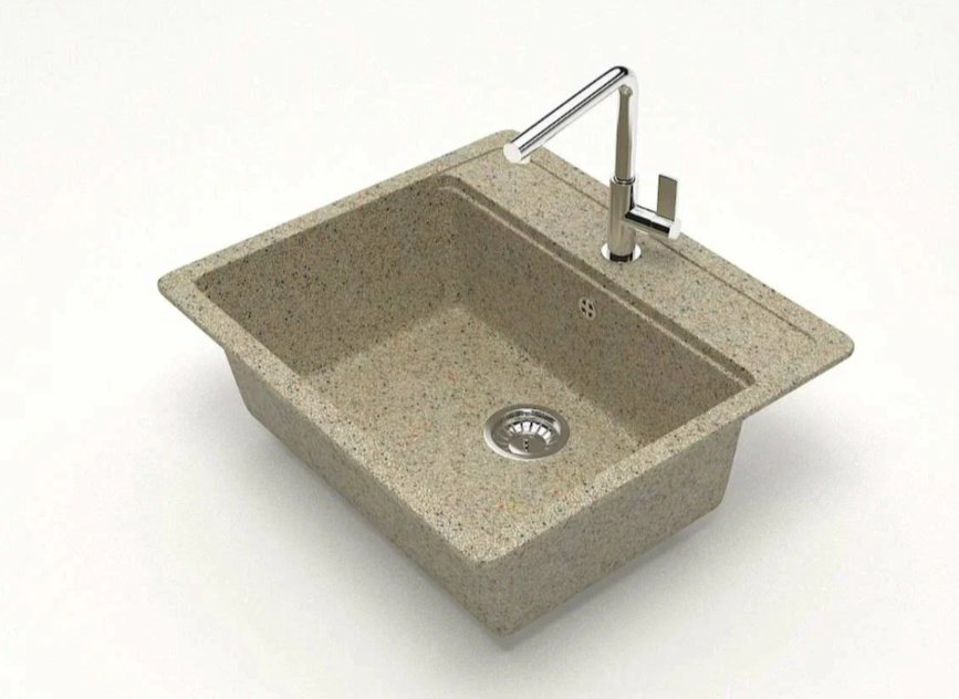 Кухонная мойка Marrbaxx T009Q005 накладная 50.5х57х20 см, искусственный камень, тон песочный купить,51276
