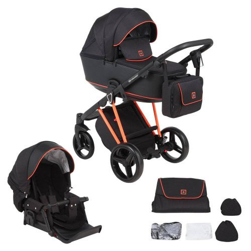 Коляска 3в1 Adamex Christiano Fluo Orange купить,NaN