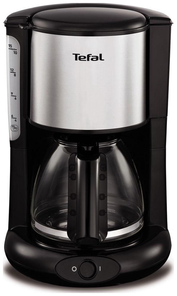Кофеварка капельная Tefal CM361838 черно-серебристая